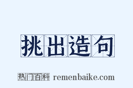 挑出造句是什么意思的图片